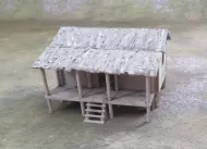 Vietnam Hut with long porch (15mm)