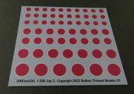 Japanese Roundel Red and white (1:200 scale)