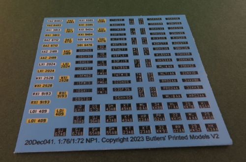 20mm Military number plates