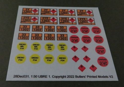 28mm scale UBRE Markings