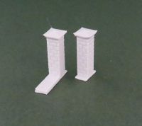 High Brick Wall Pillars x10 (15mm)