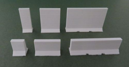 5x Concrete Barriers Straight (28mm)